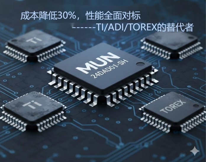 成本降低30%，性能全面對標：MUN24AD01-SH成為TI/ADI/TOREX的替代者